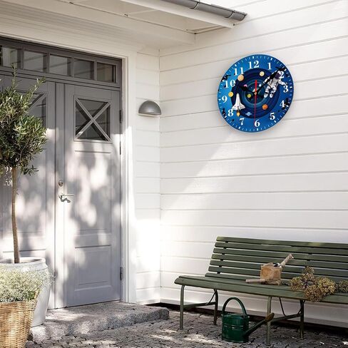 Wall Clocks Battery Operated, Cute Fall Thanksgiving Turkey Silent Non Ticking Decorative Indoor Outdoor Wall Clocks for Living Room Kitchen Bedroom Bathroom 12" in Saudi Arabia