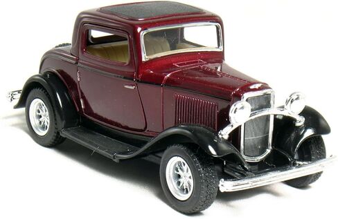 Kinsmart 1/34 مقياس Diecast 1932 Ford 3-window Coupe باللون الماروني in Saudi Arabia