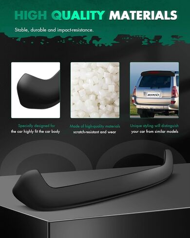 SCITOO Black ABS Rear Trunk Spoiler Wing 52.2 Inch x 5.9 Inch Replacement fit for 2003-2009 for Toyota 4Runner with 3rd Brake Light in Saudi Arabia