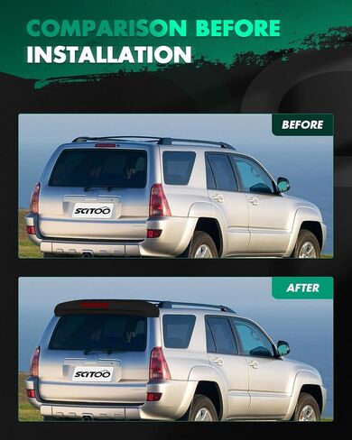 SCITOO Black ABS Rear Trunk Spoiler Wing 52.2 Inch x 5.9 Inch Replacement fit for 2003-2009 for Toyota 4Runner with 3rd Brake Light in Saudi Arabia