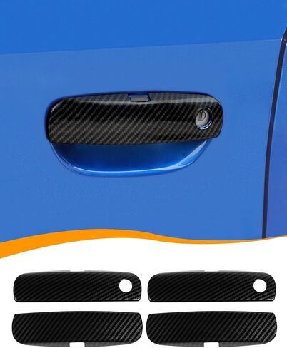 Hoolcar 4Pcs Black Exterior Door Handle Covers Trim Overlay Compatible with 2010-2024 Dodge Charger Exterior Accessories Outside Door Handle Protector Shell in Saudi Arabia
