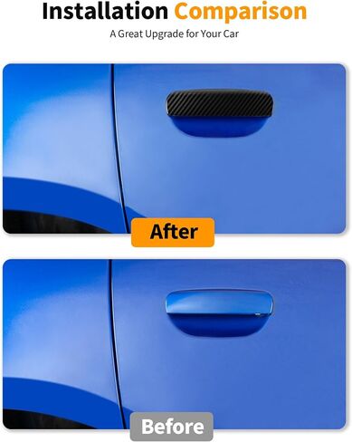 Hoolcar 4Pcs Black Exterior Door Handle Covers Trim Overlay Compatible with 2010-2024 Dodge Charger Exterior Accessories Outside Door Handle Protector Shell in Saudi Arabia