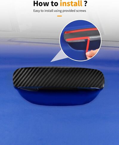 Hoolcar 4Pcs Black Exterior Door Handle Covers Trim Overlay Compatible with 2010-2024 Dodge Charger Exterior Accessories Outside Door Handle Protector Shell in Saudi Arabia
