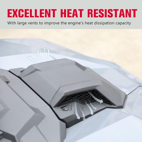 A & UTV PRO Carbon Fiber Pattern Turbo Hood Scoop for Can-Am Maverick X3 XDS XRS MAX Turbo R 2017-2024 2025, Front Air Intake Kit Accessories, Replace OEM #705014313, 1PC in Kuwait
