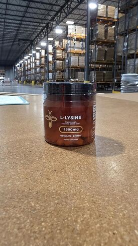 L-Lysine 1500mg | High Potency Essential Amino Acid, Vegetable Tablets, 120ct in Kuwait