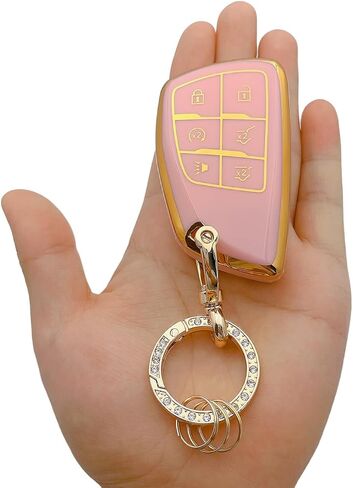 غطاء حماية لمفتاح TPU ناعم وردي اللون لهاتف Hyundai، سلسلة مفاتيح، ملحقات لـ 2024 2023 2022 Sonata، Tucson، Santa Cruz مفتاح التحكم عن بعد الذكي (لشركة Hyundai A) in Kuwait