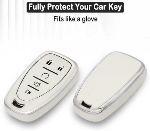 LECART Key Fob Cover for Chevy 2024 2023 2022 2021 2020 Equinox Traverse Malibu Trax Camaro Blazer 5 Button TPU Smart Key Shell Protector Case with Bling Rings 2 Pack Black Pink in Kuwait
