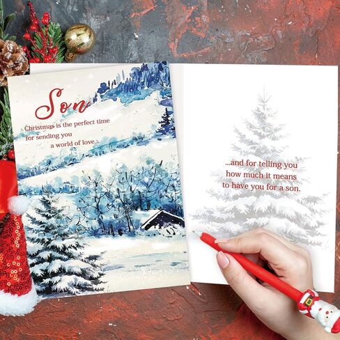 Funny Christmas Cards, Son Christmas Card, Christmas Card Gifts for Son, Merry Christmas Gift Cards from Dad Mom Parents, Xmas Cards Decoration Ideas in Kuwait