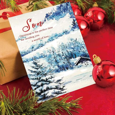 Funny Christmas Cards, Son Christmas Card, Christmas Card Gifts for Son, Merry Christmas Gift Cards from Dad Mom Parents, Xmas Cards Decoration Ideas in Kuwait