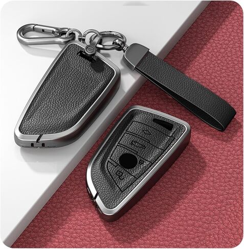 Key Fob Cover for BMW - Fits X1 (F48), X2 (F39), X3, X4, X5 (F15), X6 (F16), 118i, 218i, 320i (F30), 520/525 (G30), 7 Series (G11) - Protective Car Key Case (Brown) in Kuwait