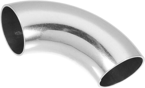 Motoforti OD 1.25 Inch 90 Degree SS304 Stainless Steel Bend Tube Exhaust Elbow Pipe for Car Exhaust System 3.94" Arc Length Piping Silver Tone Long-lasting in Saudi Arabia