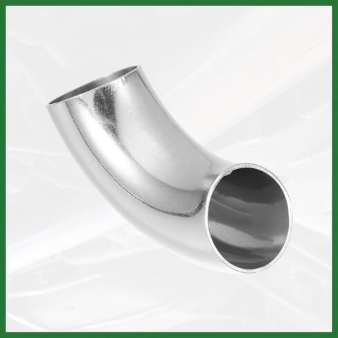 Motoforti OD 1.25 Inch 90 Degree SS304 Stainless Steel Bend Tube Exhaust Elbow Pipe for Car Exhaust System 3.94" Arc Length Piping Silver Tone Long-lasting in Saudi Arabia