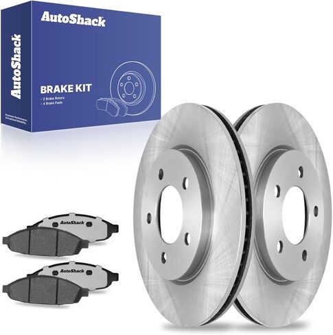AutoShack Front Brake Rotors Ceramic Brake Pads | Replacement for 2004-2008 Chrysler Pacifica 3.5L 3.8L 4.0L V6 AWD FWD | 6-PC Brake Kit in Saudi Arabia
