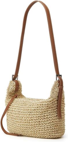 Straw Tote Bag Summer Straw Beach Bags For Women Handwoven Bag Large Capacity Handbag Rattan Purse Hobo Bag Dumpling Bag in Kuwait