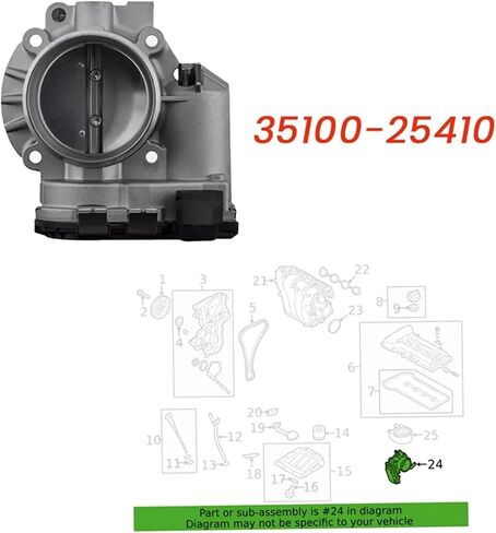 Throttle Valve Socket Compatible with Kia for Sorento 2012 2013 2014 Throttle Assembly 35100-25410 Throttle Body Valve 3510025410 Throttl in Saudi Arabia