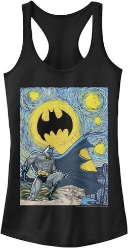 قميص بدون أكمام للسيدات من DC Comics Batman Starry Gotham سريع الموضة بظهر متسابق in Kuwait