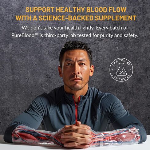 Pure Blood - Advanced Circulatory Support, Clinically Dosed Ingredients, Cholesterol & Lipid Balance, Clean + Transparent Formula, 120 Capsules in Saudi Arabia