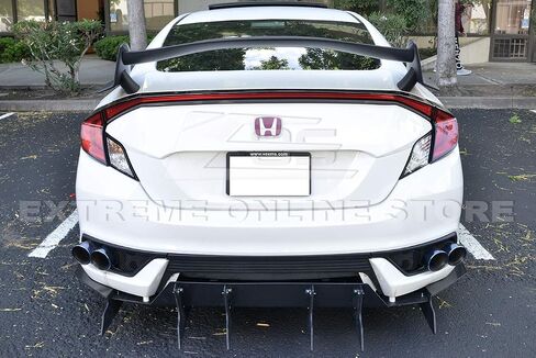 بديل لسيارة هوندا سيفيك كوبيه FC3 FC4 2016-2020 | JDM Type-R Style ABS بلاستيك برايمر أسود خلفي غطاء صندوق السيارة جناح سبويلر in Saudi Arabia