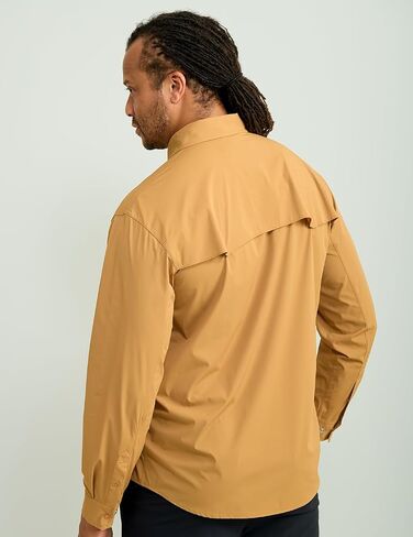 HUK Men's Creekbed Solid Long Sleeve Button, Fishing Shirt in Saudi Arabia