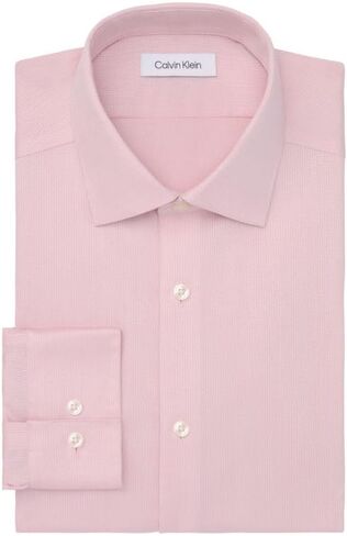 Calvin Klein Mens Dress Shirt Non Iron Stretch Regular Fit Solid in Saudi Arabia