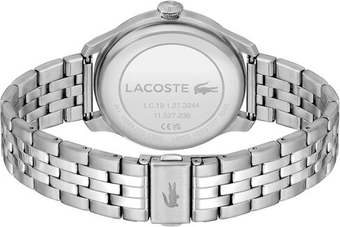 Lacoste Lisbon Men's 3H Quartz Watch, Stainless Steel, Water Resistant Up to 5ATM/50 Meters - Modern Design for Him - 42mm in Saudi Arabia