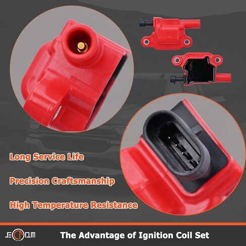 Ignition Coil Pack, Ignition Wire with Spark Plugs and Coil Packs kit Compatible with Buick Cadillac Avalanche Camaro Silverado Suburban GMC M8-48322 UF413 12611424 41-110 in Saudi Arabia