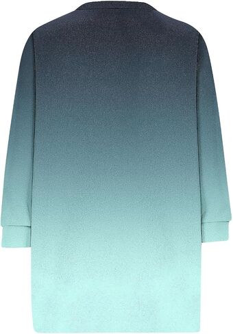 3/4 Length Sleeve Tops for Women Casual Loose Fit Crewneck T Shirts Cute Solid Three Quarter Length Tunic Tops in Saudi Arabia