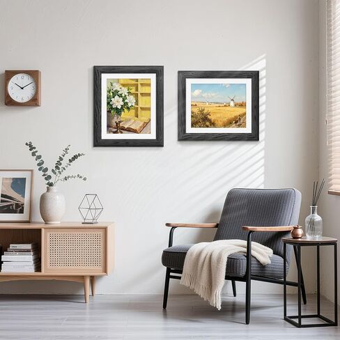 إطار صورة مقاس 20 × 24 باللون الأسود. نسيج خشبي محبب بعرض 1.57 بوصة، صور عرض 16 × 20 مع حصيرة. إطار صورة جداري أفقي أو عمودي مقاس 20 × 24. in Kuwait