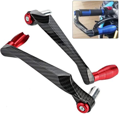 Motorcycle Clutch Lever, 7/8inch Universal 22MM CNC Handlebar Protector Brake Clutch Protector Aluminum Alloy Motorcycle Lever Guard (Red) in Saudi Arabia