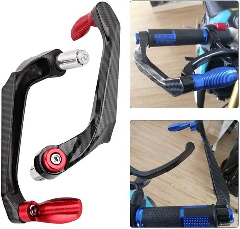 Motorcycle Clutch Lever, 7/8inch Universal 22MM CNC Handlebar Protector Brake Clutch Protector Aluminum Alloy Motorcycle Lever Guard (Red) in Saudi Arabia