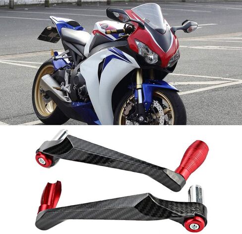 Motorcycle Clutch Lever, 7/8inch Universal 22MM CNC Handlebar Protector Brake Clutch Protector Aluminum Alloy Motorcycle Lever Guard (Red) in Saudi Arabia