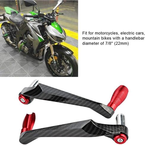 Motorcycle Clutch Lever, 7/8inch Universal 22MM CNC Handlebar Protector Brake Clutch Protector Aluminum Alloy Motorcycle Lever Guard (Red) in Saudi Arabia