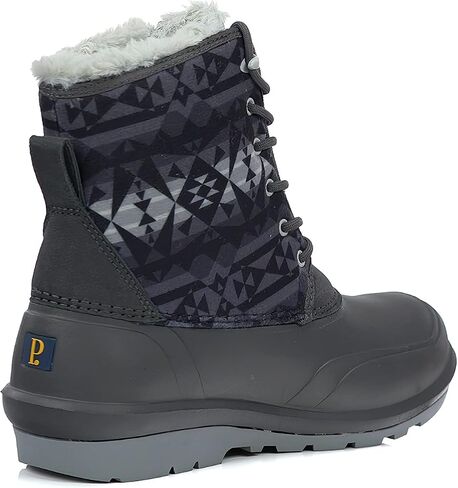 PENDLETON Women's Lace-up Shell Shearling Lined Winter Snow Boot, Suede Sheepskin Non-Skid Ice Anti-Slip in Saudi Arabia