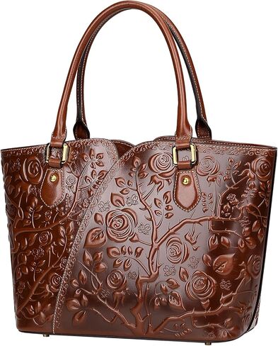 PIJUSHI Floral Designer Handbags for Women Ladies Top Handle Handbags Satchel Bags and Purses(22328 Classic Purple) in Saudi Arabia