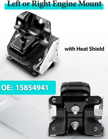 حامل محرك المحرك مع درع الحرارة لـ 2007-2014 Tahoe Silverado Suburban Avalanche Sierra Yukon Escalade، OE: A5365HY، 15854939,15854941، أمامي يمين أو يسار 1 قطعة in Kuwait