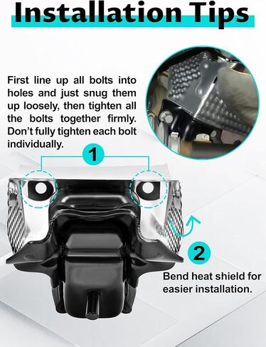 حامل محرك المحرك مع درع الحرارة لـ 2007-2014 Tahoe Silverado Suburban Avalanche Sierra Yukon Escalade، OE: A5365HY، 15854939,15854941، أمامي يمين أو يسار 1 قطعة in Kuwait