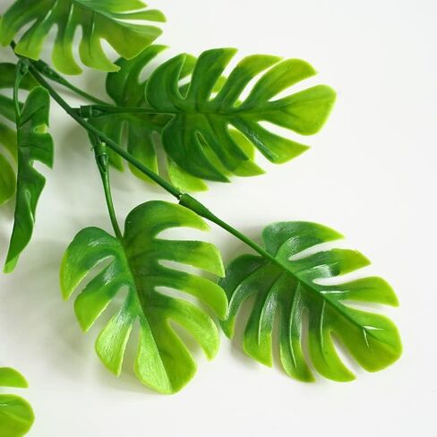 1PC Artificial Monstera Greenery UV Resistant Plastic Hanging Decor for Indoor Outdoor Wall House Weddings Patios Porches Decor (73 * 3 * 0.5cm) in Saudi Arabia