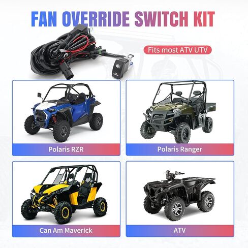 LKV UTV 360 واط مجموعة أدوات ربط الأسلاك لإشارة الانعطاف مع مفتاح هزاز مرحل ومضي فيوز الأسلاك لـ Polaris RZR Ranger Maverick X3 Talon Mule in Saudi Arabia