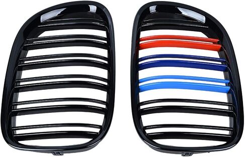 Astra Depot OE Replacement For 2009-15 BMW 7-Series F01 F02 730d 740i 750i Glossy Black M Stripe Color Painted Front Kidney Grille Grill Insert in Saudi Arabia