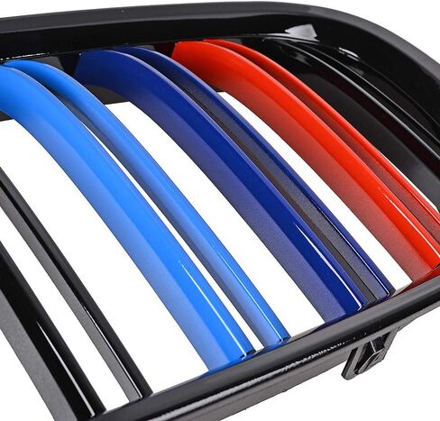 Astra Depot OE Replacement For 2009-15 BMW 7-Series F01 F02 730d 740i 750i Glossy Black M Stripe Color Painted Front Kidney Grille Grill Insert in Saudi Arabia