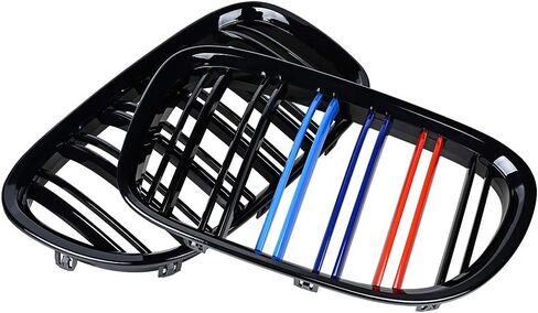 Astra Depot OE Replacement For 2009-15 BMW 7-Series F01 F02 730d 740i 750i Glossy Black M Stripe Color Painted Front Kidney Grille Grill Insert in Saudi Arabia