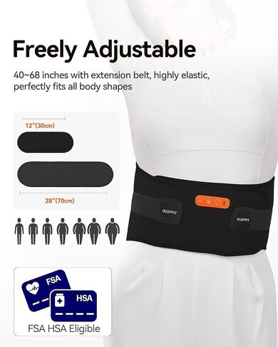 Cordless Heating Pad for Back Pain Relief: MAXwarm 3.0[2025 Upgraded], IKEEPFIT Electric Heat Pad with Massager for Period Cramps, Extra Large 65", 8000mAh Battery, Gift for Women Men (Beige) in Saudi Arabia