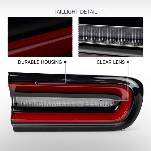 Tail Light Assembly Compatible with 2015-2023 Dodge Challenger-Right Taillight with Bulbs for Challenger LED Type,Replace CH2801207 68510770AA in Kuwait