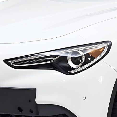 مجموعة تلوين المصابيح الأمامية الكاملة من BOGAR TECH DESIGNS متوافقة مع Alfa Romeo Stelvio 2019-2025، دخان داكن in Saudi Arabia