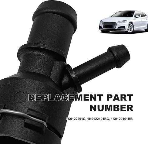 Engine Coolant Heater Hose Coupling Compatible with A3 1.2 TSI 2010-2012, TT 1.8 TFSI 2008-2014, Golf VI Variant (AJ5) 1.2 TSI 2010-2013 etc, Replace OE #1K0122291C, 1K0122101BB, 1K0122101BC in Saudi Arabia