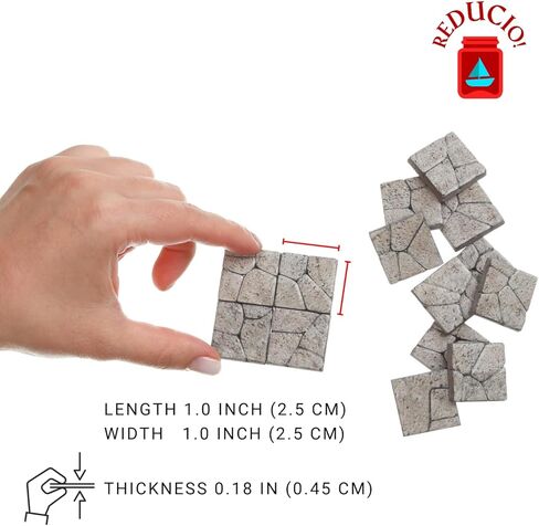 Dollhouse Flooring, Miniature Pavement Bricks, 1/12 Scale Accessories, Mini Bricks for Landscaping, REDUCIO! in Kuwait