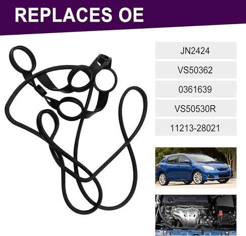 VS50530R Valve Cover Gasket Seal Kit – Compatible with Toyota Camry, Corolla, Matrix, Highlander, Solara, Pontiac Vibe & Scion tC/xB (2001-2013)–Fits 2.0L 2.4L L4 1AZ-FE–Replaces 11213-28021 in Saudi Arabia
