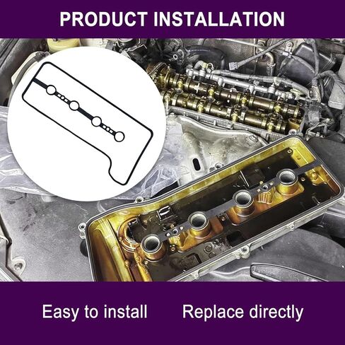 VS50530R Valve Cover Gasket Seal Kit – Compatible with Toyota Camry, Corolla, Matrix, Highlander, Solara, Pontiac Vibe & Scion tC/xB (2001-2013)–Fits 2.0L 2.4L L4 1AZ-FE–Replaces 11213-28021 in Saudi Arabia