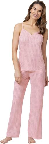 PajamaGram Naturally Nude Pajamas for Women Set - Sexy Pajama Set for Women - Cami and Pant Pajama Sets for 2 piece in Saudi Arabia