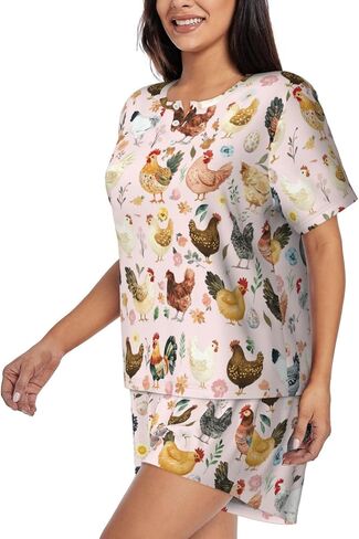 Pajamas Set For Women Short Sleeve T-Shirts Shorts Jumpsuit Sleepwear Nightwear Home Summer Pajamas Suit in Saudi Arabia